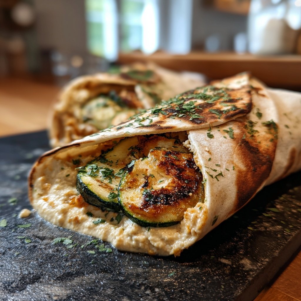 Wraps mit gegrillter Zucchini