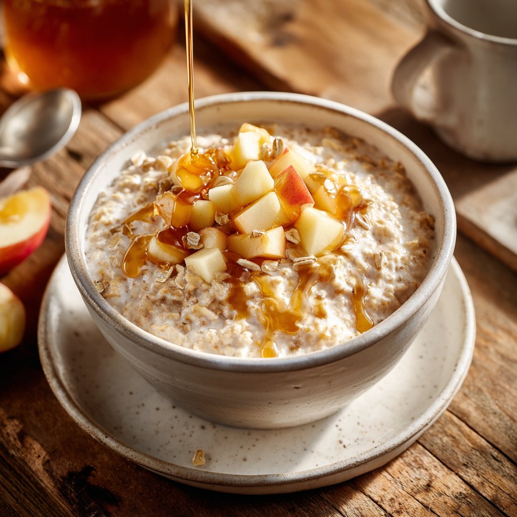 Frühstücksideen mit Overnight Oats und Apfel