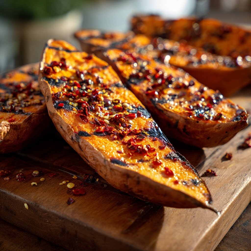 Gegrillte Süßkartoffeln Mit Chili