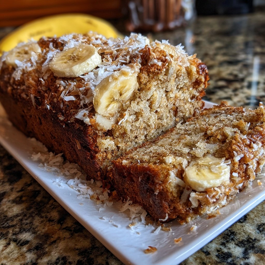Bananenbrot mit Kokos