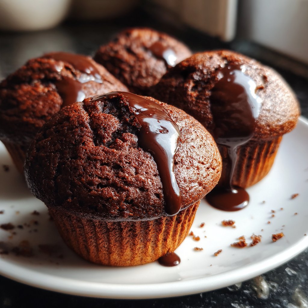 Muffins mit Joghurt und Kakao