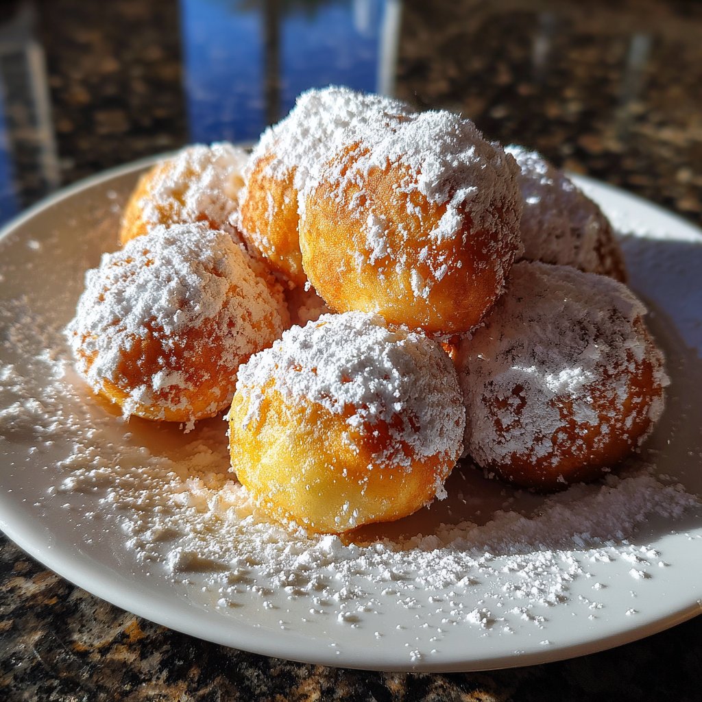 Quarkbällchen mit Vanillejoghurt
