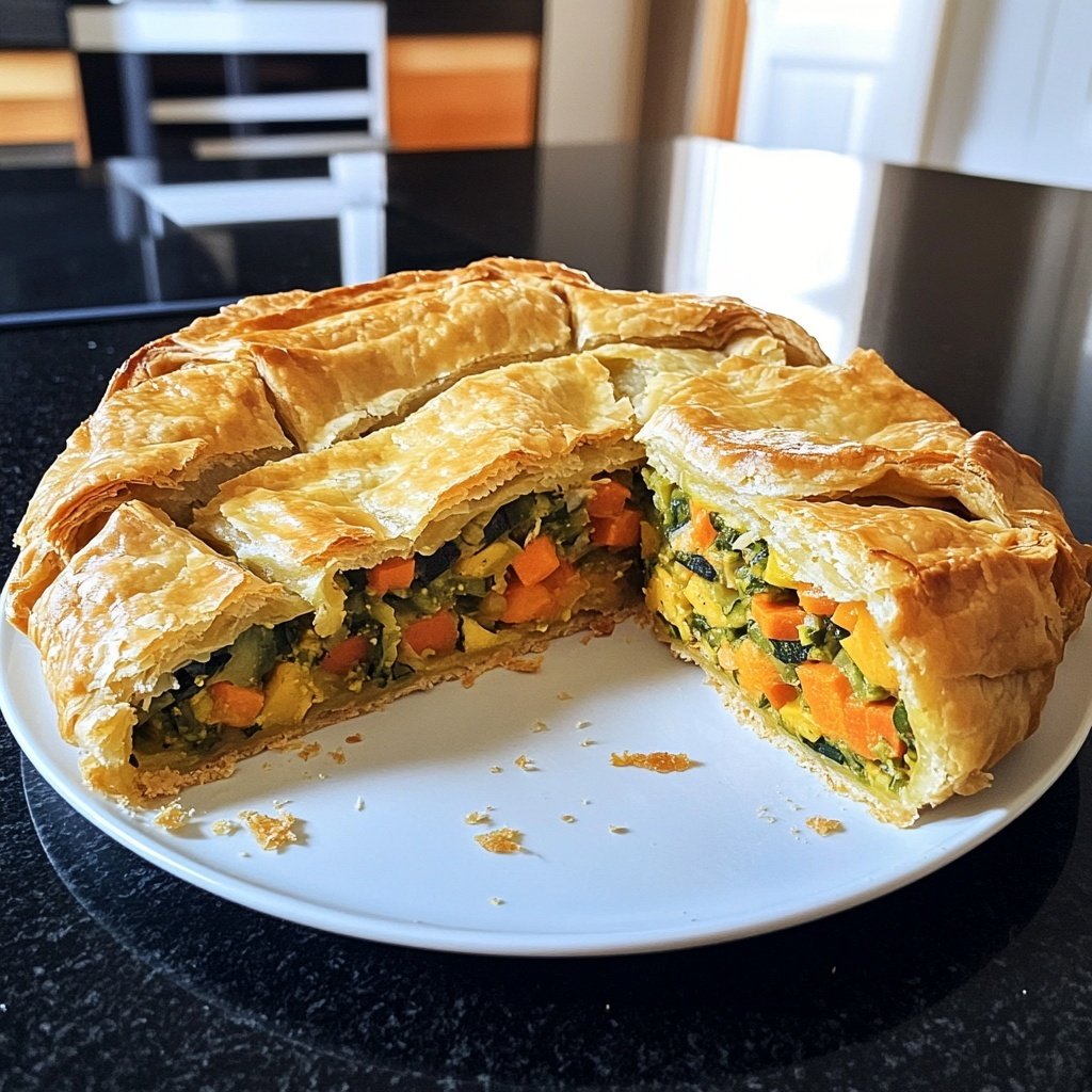 Gemüsestrudel mit Kräuterdip