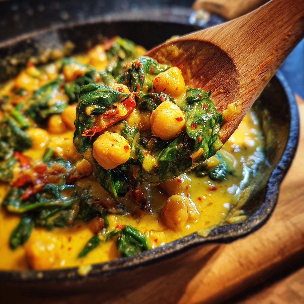 Kichererbsencurry mit Spinat