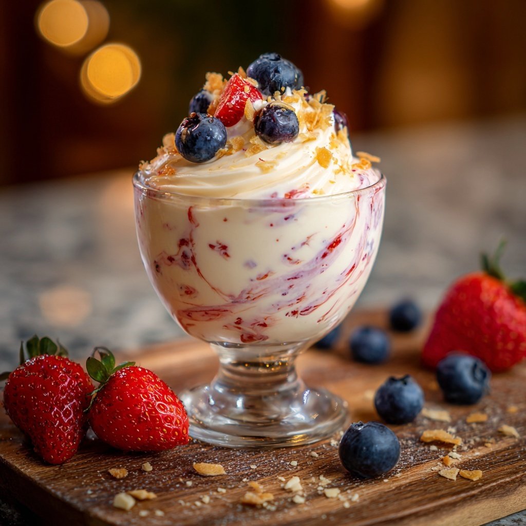 Erdbeer Vanille Creme Mit Beeren