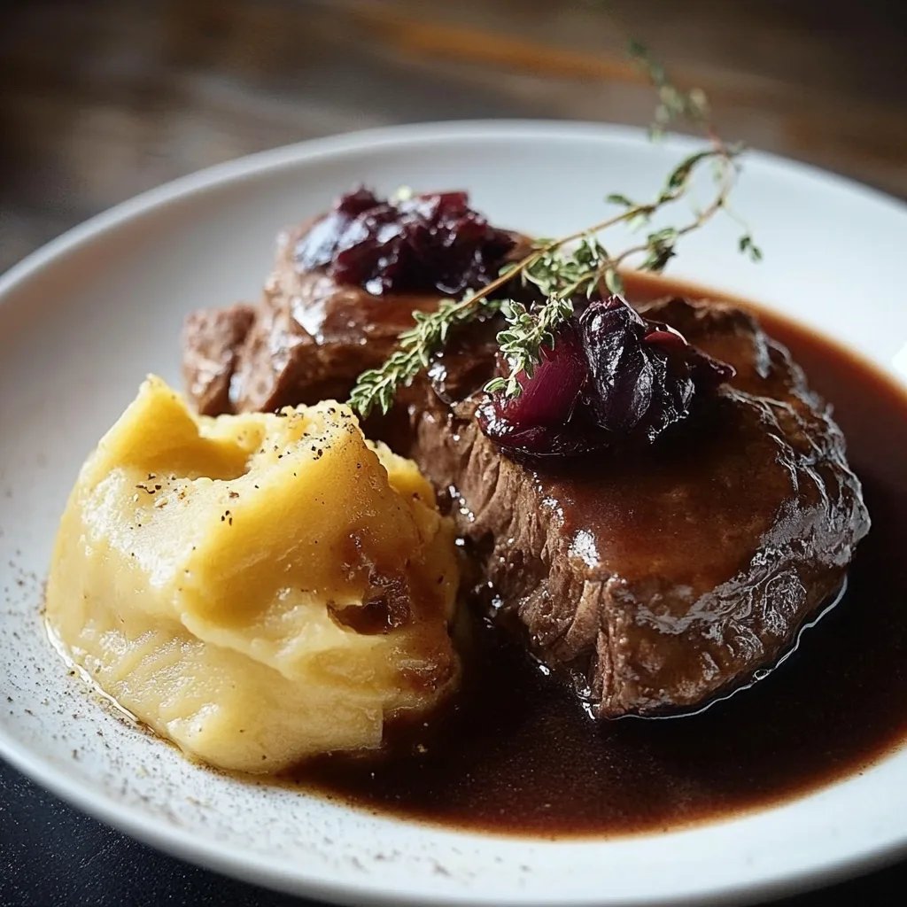 Hirschbraten mit Cassis-Soße