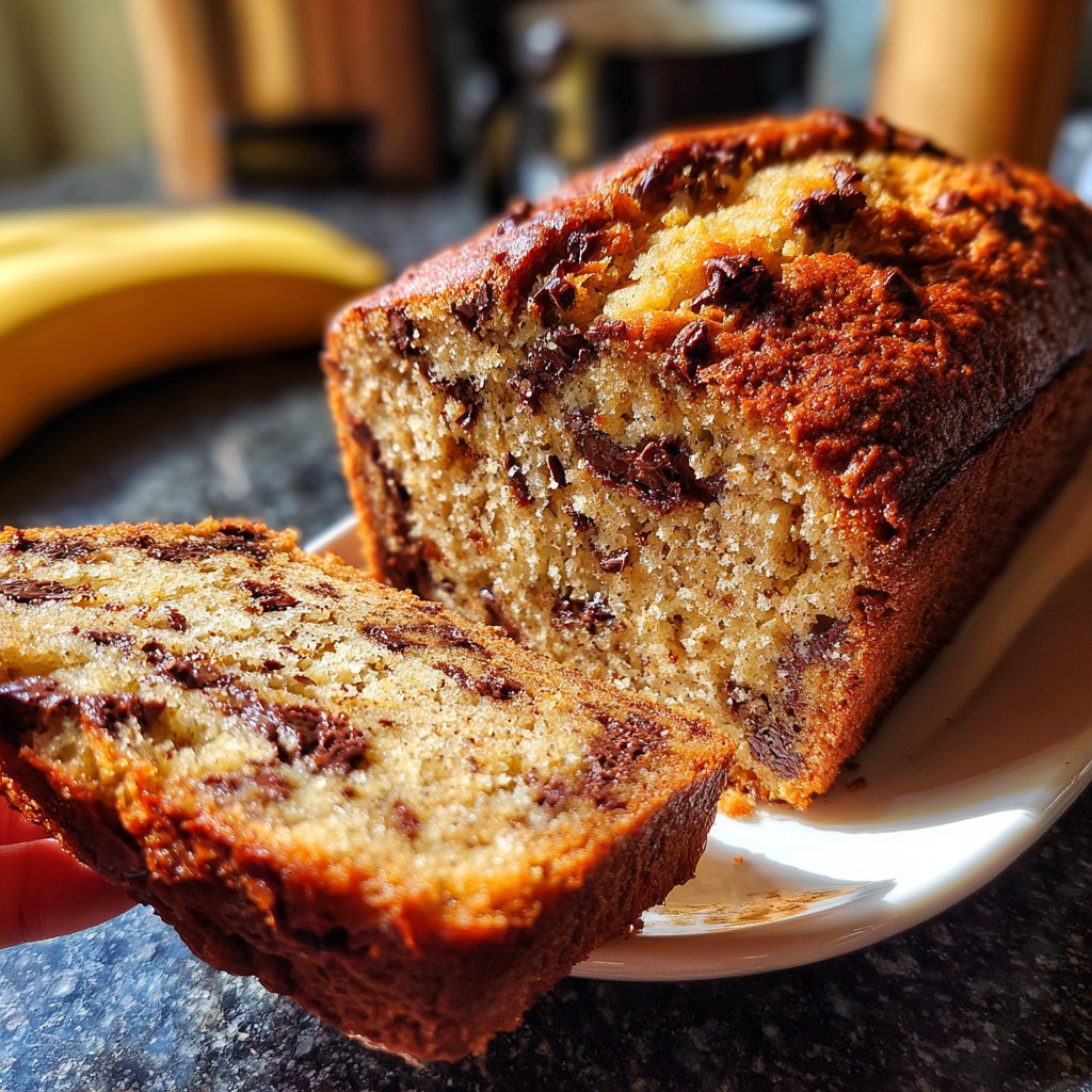 Bananenbrot mit Schoko-Drops