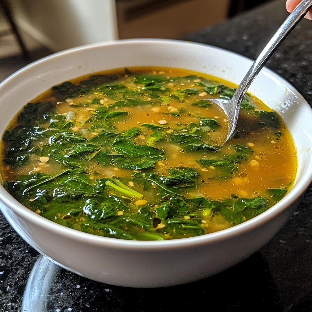 Linsensuppe mit Spinat