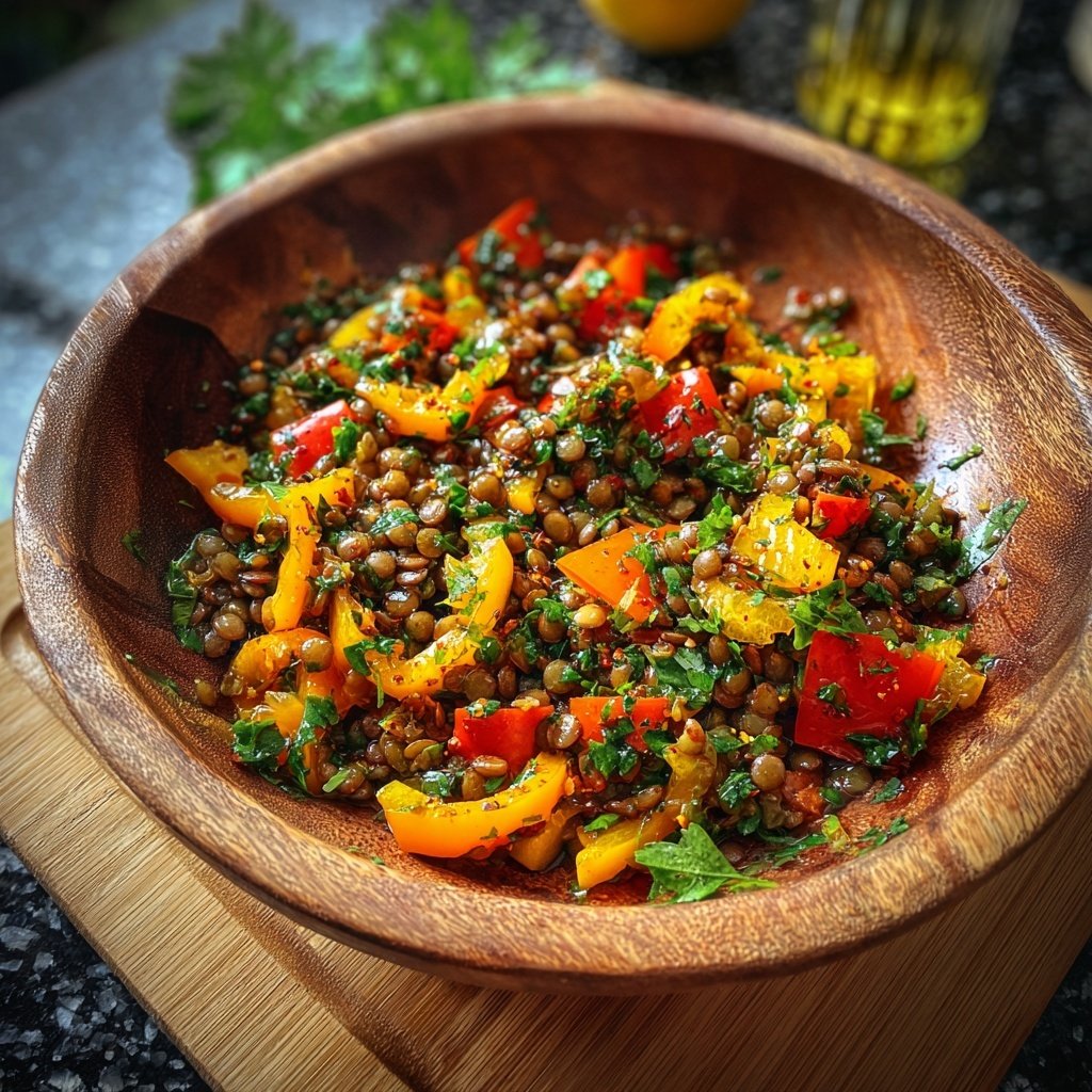 Linsensalat Mit Paprika Zum Grillen