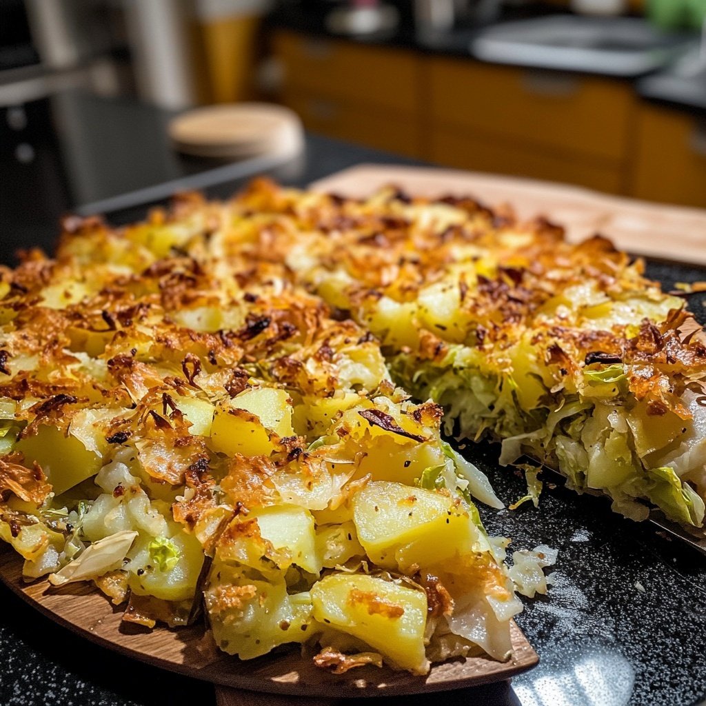Herzhafte Spitzkohl-Kartoffel-Pfanne